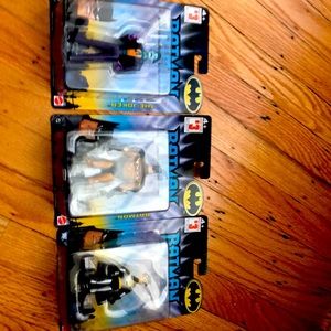 Batman, Robin and Joker action figure group from Mattel